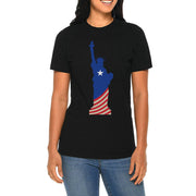 Liberty Flag Graphic Design Deluxe Jersey T-Shirt