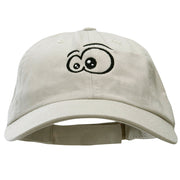 Googly Eyes Embroidered Low Profile Dyed Cotton Twill Cap