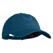US Air Force Wing with Veteran Embroidered Pigment Dyed Cap - Navy OSFM