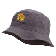 Sauce Tree Embroidered Bucket Hat - Charcoal OSFM