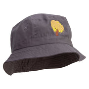 Sauce Tree Embroidered Bucket Hat - Charcoal OSFM