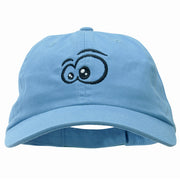 Googly Eyes Embroidered Low Profile Dyed Cotton Twill Cap