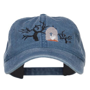 Graveyard Embroidered Washed Cap