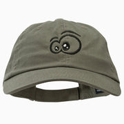 Googly Eyes Embroidered Low Profile Dyed Cotton Twill Cap