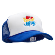 Eat Sleep Ride Embroidered Foam Panel Mesh Snapback