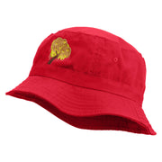 Sauce Tree Embroidered Bucket Hat - Red OSFM