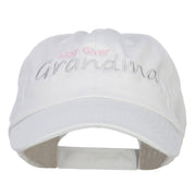 Hug Giver Grandma Embroidered Low Cap