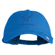 US Air Force Wing with Veteran Embroidered Pigment Dyed Cap - Royal OSFM