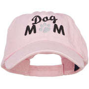 Dog Mom Words with Paw Embroidered Cotton Cap