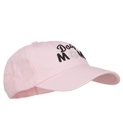 Dog Mom Words with Paw Embroidered Cotton Cap