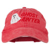 Halloween Ghost Hunter Embroidered Washed Dyed Cap