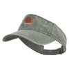 Realistic Snail Embroidered Washed Pigment Dyed Cotton Twill Visor - Olive OSFM