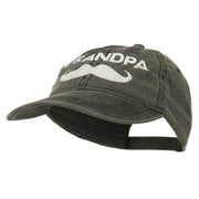 Grandpa Mustache Embroidered Washed Pigment Dyed Cap