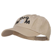 Dog Mom Words with Paw Embroidered Cotton Cap