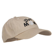 Dog Mom Words with Paw Embroidered Cotton Cap