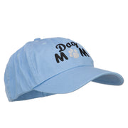 Dog Mom Words with Paw Embroidered Cotton Cap