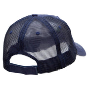 Tequila Shot Embroidered Frayed Mesh Cap