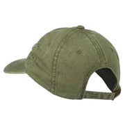 Grandpa Mustache Embroidered Washed Pigment Dyed Cap