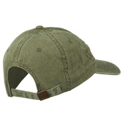 Grandpa Mustache Embroidered Washed Pigment Dyed Cap