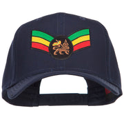 Crown Wing Lion Rasta Patched Cap