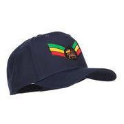 Crown Wing Lion Rasta Patched Cap