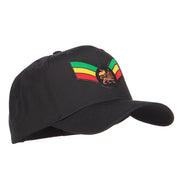 Crown Wing Lion Rasta Patched Cap