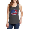 An American Sunflower Ladies Core Cotton Tank Top