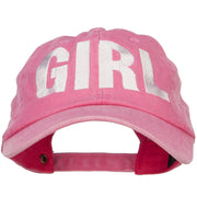 Girl Embroidered Dyed Unstructured Cap