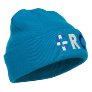 Greece GRC Flag Embroidered Long Beanie