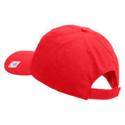 US Marine Corps Emblem Embroidered 6 Panel Unstructured Cotton Twill Cap Made in USA - Red OSFM