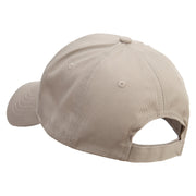 Hot Dog Icon Embroidered Low Profile Organic Cotton Cap - Khaki OSFM