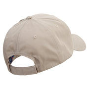 Hot Dog Icon Embroidered Low Profile Organic Cotton Cap - Khaki OSFM