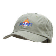 Gramps Flaming Baseball Embroidered Low Profile Dyed Cotton Twill Cap