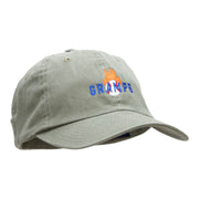 Gramps Flaming Baseball Embroidered Low Profile Dyed Cotton Twill Cap