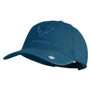 US Air Force Wing with Retired Embroidered Pigment Dyed Cap - Navy OSFM