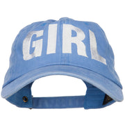 Girl Embroidered Dyed Unstructured Cap