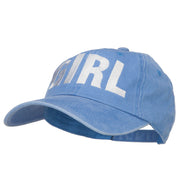 Girl Embroidered Dyed Unstructured Cap