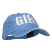 Girl Embroidered Dyed Unstructured Cap