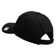 US Marine Corps Emblem Embroidered 6 Panel Unstructured Cotton Twill Cap Made in USA - Black OSFM