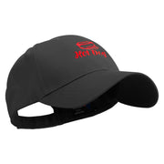 Hot Dog Icon Embroidered Low Profile Organic Cotton Cap - Black OSFM