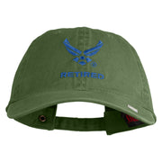 US Air Force Wing with Retired Embroidered Pigment Dyed Cap - Olive OSFM