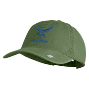 US Air Force Wing with Retired Embroidered Pigment Dyed Cap - Olive OSFM