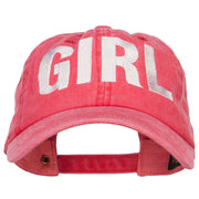 Girl Embroidered Dyed Unstructured Cap