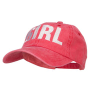 Girl Embroidered Dyed Unstructured Cap