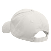 Hot Dog Icon Embroidered Low Profile Organic Cotton Cap - White OSFM