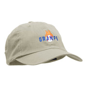 Gramps Flaming Baseball Embroidered Low Profile Dyed Cotton Twill Cap