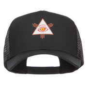 All Seeing Eye Embroidered Mesh Cap