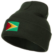 Guyana Flag Embroidered Long Beanie