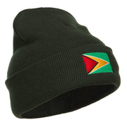 Guyana Flag Embroidered Long Beanie