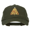 Glitter Merry Christmas Tree Embroidered Unstructured Washed Cap